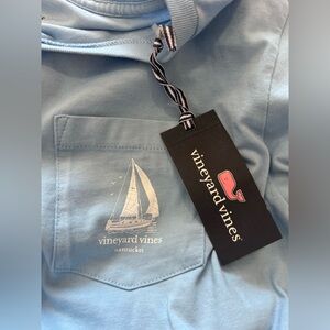 Vineyard Vines long sleeve t-shirt sailboat graphic Nantucket light blue NWT